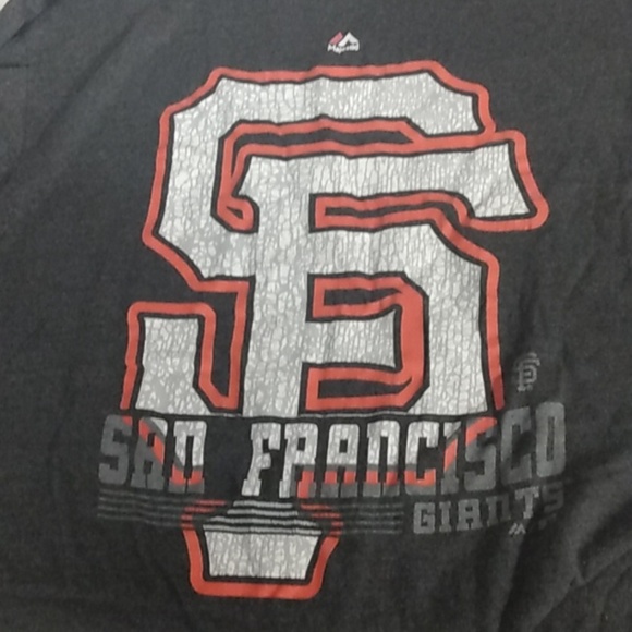 Majestic SAN FRANCISCO GIANTS Men's T-shirt Size XL Gray - Picture 2 of 6